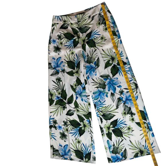 Banana Republic Womens High Rise Wide Leg‎ Floral Pants Sz 8 Tropical Vacation - Picture 12 of 16